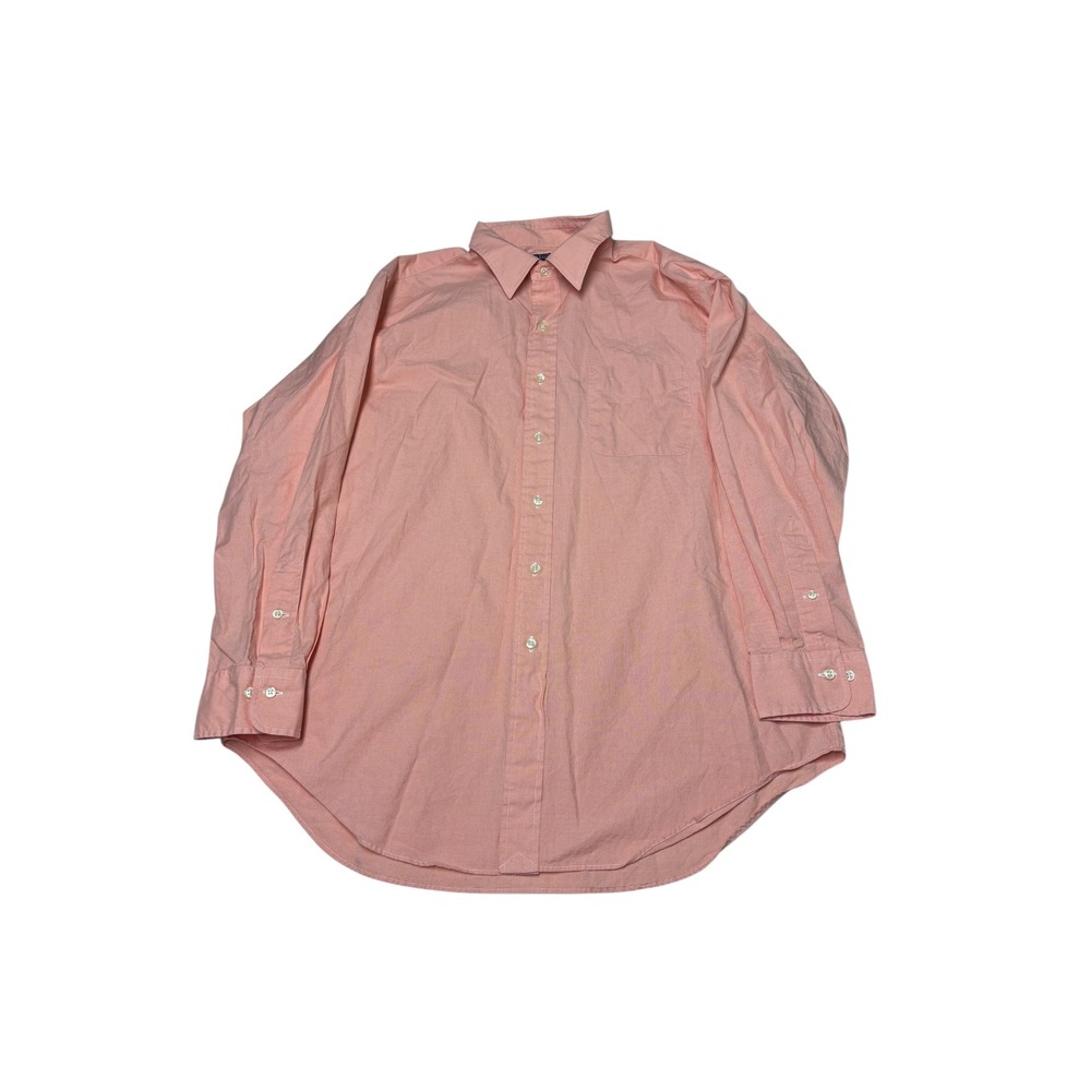 Polo Ralph Lauren Andrew Classic Fit Shirt Orange Micro Houndstooth Mens‎ 16.5